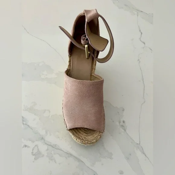 Marc Fisher Pink Espadrille Wedge Sandals - Picture 8 of 11